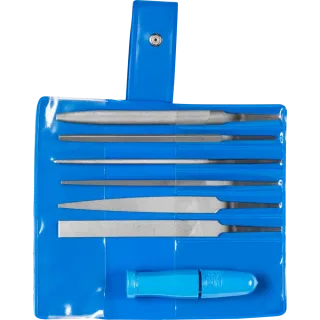 PFERD TOOLS Schlüsselfeilen-Set mit Schnellspannheft 7-tlg. Hieb 2 für filigrane Feilarbeiten - 11702100
