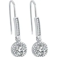 Lisandra Scott Paar Ohrhänger Strahlende Ohrringe aus 925 Sterling Silber Hängend lang rund Tropfen, Glanz & Glamour für jeden Tag – edel, elegant, einzigartig