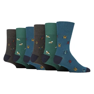 6 Paar Weiche Nicht-Elastische Diabetiker-Socken für Herren