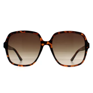 Guess GF6203 52P dunkle havannabraune Sonnenbrille mit Farbverlauf