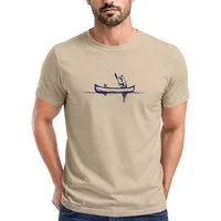 Neverless Print-Shirt Herren T-Shirt Bär Familie Kanu Outdoor Fashion Streetstyle Neverless® mit Print