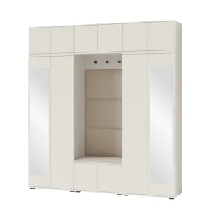 Jerpax Garderobe, Beige, Holzwerkstoff, 210x229x40 cm, Garderobe, Garderoben-Sets & Serien, Garderoben-Sets