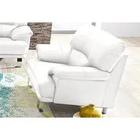 TRENDMANUFAKTUR Sessel Cecilia, Loungesessel im italienischen Design, hoher Sitzkomfort, bequeme Armlehnen und Rückenverarbeitung, attraktiver Metallfuß