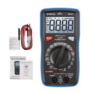 SNAKOL SK-C1 SK-C2 Digital Multimeter 600V 2000 Counts/4000 Counts AC/DC Voltmeter Ammeter Ohmmeter Electrical Tester Me