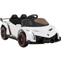 COSTWAY Elektro-Kinderauto, Lamborghini Kinder Elektroauto mit Hupe, Musik