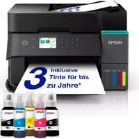 Epson EcoTank ET-3950 Multifunktionsdrucker, (WLAN (Wi-Fi), LAN (Ethernet), Wi-Fi Direct, Tintentankdrucker, mit enthaltener Tinte für bis zu 3 Jahre)