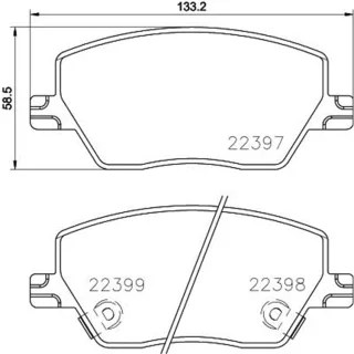 Hella Bremsbel?ge vorne Fiat Tipo 356 8DB355025-111