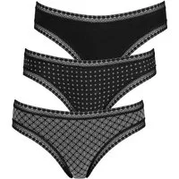 LASCANA Brasilslip (3er-Pack) aus elastischer Baumwolle mit weicher Spitze