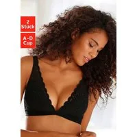 petite fleur by Lascana Bralette-BH (Packung, 2 Stück) ohne Bügel aus Spitze, Dessous
