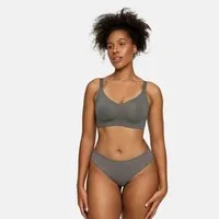 cfab (creamy fabrics) Bügelloser BH Seamless Compact Push-Up BH-Graphit-XS (1-tlg)