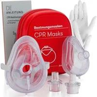 Purahelp Erste-Hilfe-Set Beatmungsmasken Set (1x Erwachsene, 1x Kinder) - CPR Beatmungsmaske, (2 St), Hygienischer Mund-zu-Mund Beatmung Schutz