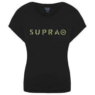 Supra Kurzarm rund Hals schwarze Damen All Caps T-Shirt 192225 010