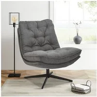 OTTO home Sessel LENII, Loungesessel im soften Webstoff, 360° Grad drehbar, Relax- und TV-Sessel