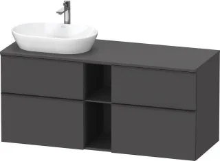Duravit D-Neo Konsolenwaschtischunterbau wandhängend Graphit Matt 1400x550x664 mm - DE4970LBD490000 DE4970LBD490000