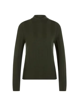 Marc Cain Collections - Schmaler Pullover mit Stehkragen forest night new - Gr. - 38