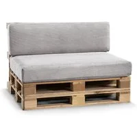 FAVRE Palettenkissen CosyRib Ribcord Garten Set PFLA(Sitzkissen 120x80+Rückenlehne 120x40), Kissen