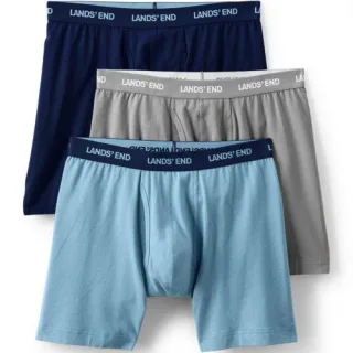 Komfort-Boxershorts (3er-Set), Herren,  Schwarz, Baumwolle/Elasthan/Baumwolle Modal, by Lands' End