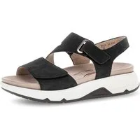 rollingsoft Sandalette Keilabsatz, Rimechensandale mit Klettverschlüssen, G-Weite