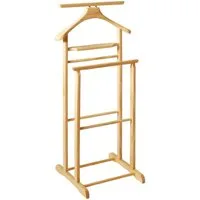 HAKU Herrendiener Herrendiener natur - Kleiderständer, Massivholz - B 47xH102xT 36 cm, (1 Stück), Herrendiener aus Massivholz, Stiller Diener, Stummer Diener
