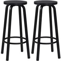 Woltu Barhocker (2 St), Bistrohocker Tresenhocker Barstuhl aus MDF und Metall