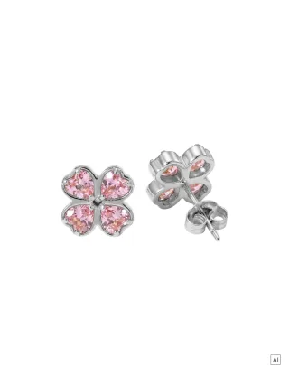 PURELEI Rosa Cuore Ohrringe mit Zirkonia Steinen