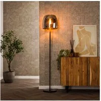 famlights Stehlampe famlights, Stehleuchte Dina in Schwarz-transparent und Schwarz E27