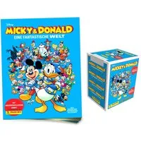 Panini Sammelkarte Mickey & Donald Sticker - Fantastische Welt Sammelsticker (2025), - 1 Album + 1 Display