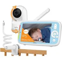 Boifun Babyphone Babyphone mit Kamera 5 Zoll 720P HD IPS Bildschirm mit Halterung, PTZ 360° View 3×Zoom VOX-Modus babyfon Nachtsicht, 1-tlg., Bewegungs/Geräuscherkennung Fütterungserinnerungen Wiegenlieder, Zwei-Wege-Audio Zonenalarme Modell 2024