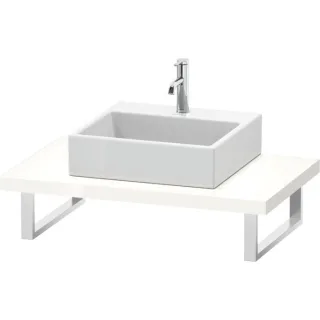 Duravit DuraStyle Konsole DS102C02222 für Aufsatzbecken, 1 Ausschnitt, Stärke 4.5 cm, weiß hochglanz