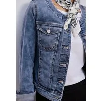 STREET ONE Jeansjacke Rundhalsausschnitt