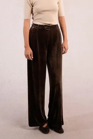 molly bracken - Weite Samthose braun - Gr. - S