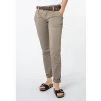 SUBLEVEL Chinohose Chino Hose mit Gürtel Flechtgürtel inklusive, Chino Hose