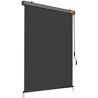 Yaheetech Senkrechtmarkise Senkrechtmarkise 250 cm Länge Vertikales Rollo Außen 154,5 × 250 cm Balkonrollo für Sonnenschutz & Sichtschutz