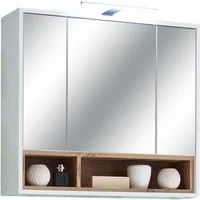 BASIC by Balculina Spiegelschrank Mila, Badezimmerschrank BxHxT 80x72x21 cm (1-St) Breite 80cm, Tür L/R monierbar, FSC-Mix 70%