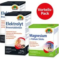 SUNLIFE SUNLIFE® Vorteilspack Elektrolyte Magnesium Kalium Sport Alkohol Brausetabletten und Sticks