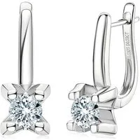 ROUGEMONT Paar Creolen Moissanit Damen Creolen 925 Sterling Silber 18K Gold 6,5mm 1ct, Echtschmuck