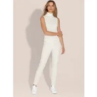 MADELEINE Stoffhose Schlanke Stretch-Hose mit Vichy-Karo Stoffhose in Knöchellänge und ohne Taschen