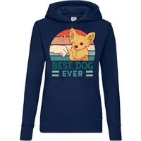 Youth Designz Kapuzenpullover Best Dog Ever Damen Hoodie Pullover mit Chihuahua Frontdruck