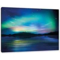 Pixxprint Leinwandbild Finnische Polarlichter, Finnische Polarlichter (1 St), Leinwandbild fertig bespannt, inkl. Zackenaufhänger