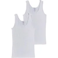 Toker Collection® Unterhemd Damen Achselhemd mit Satinkante 2 Stück (Packung, 2er-Pack) aus reiner Baumwolle