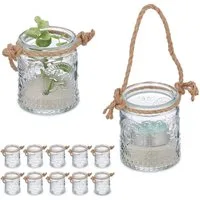 relaxdays Windlicht Vintage Windlicht im 12er Set