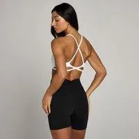 MP Damen Tempo Sport-BH mit gekreuzten Rückenträgern – Weiß - L