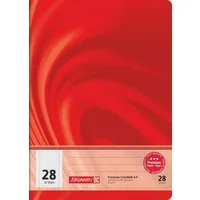 BRUNNEN Schulheft BRUNNEN Schulheft A4 Lineatur 28 kariert 5 mm 32 Blatt rot