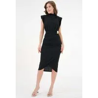 WOMAN VISION Midikleid Wickelkleid in Midi-Länge