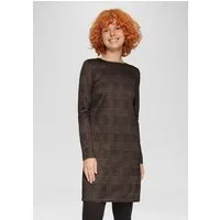 QS Minikleid Kleid Kurzes gemustertes Kleid aus Interlockjersey