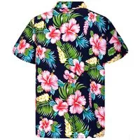 King Kameha Hawaiihemd Hibiscus NEW Funky Hawaii-Hemd Kurzarm Front-Tasche Stylish Unisex