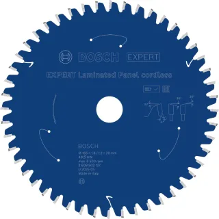 Bosch EXPERT Laminated Panel Kreissägeblatt, 165x1,8x20 mm, Z48, Zahnwinkel -5° - 2608902127