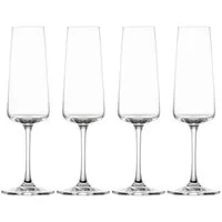 SCHOTT-ZWIESEL Geschirr-Set Sektglas 4-tlg. MioVino mit Moussierpunkt klar, Tritan-Kristallglas