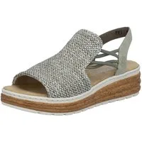 Rieker Rieker Sandalen Textil Keilsandalette