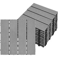 FIVMEN Terrassendielen Terrassenfliesen WPC 30x30cm Kunststoff Klickfliesen mit klicksystem, (Packung, 55-St., Filterbares Wasser Premium Fliese Terrassendielen), für Garten Balkon Terrasse